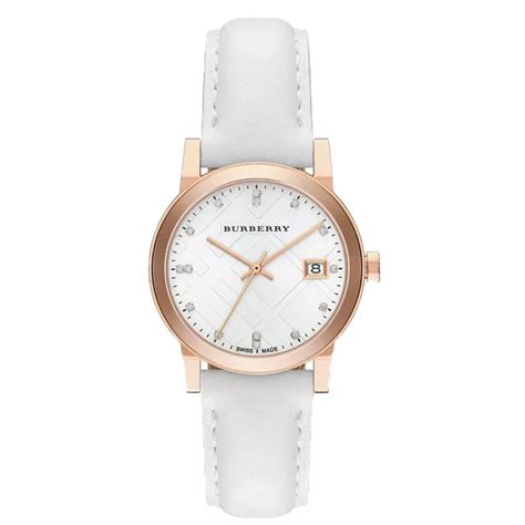 Burberry The City Leather Diamond Ladies Watch BU9130